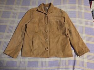 Vtg 40s 50s Atlas Brown Deer Skin Coat Rockabilly Nubuck Leather Jacket Union
